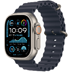 Apple Watch Ultra 2 GPS + Cellular, 49 мм, корпус из бежевого титана, ремешок Ocean темно-синего цвета, MX4D3Q