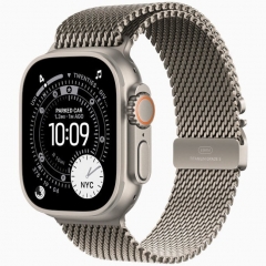 Apple Watch Ultra 3 GPS + Cellular, 49 мм Natural Titanium Case with Natural Titanium Milanese Loop, S
