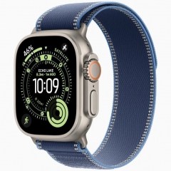 Apple Watch Ultra 3 GPS + Cellular, 49 мм Natural Titanium Case with Blue/Bright Blue Trail Loop, S/M