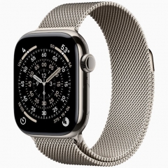 Apple Watch Series 11 GPS + Cellular, 46 мм Natural Titanium Case with Natural Milanese Loop